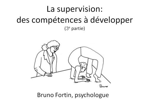 La supervision: 3e partie