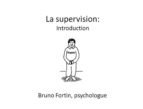 La supervision: introduction